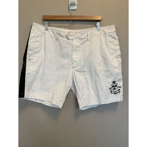 Polo Ralph Lauren Shorts Flat Front Rugby Rowing White Men’s Size 40 NWT Read